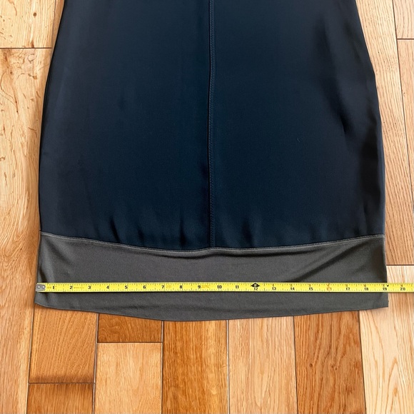 Rag & Bone Vivienne Colorblock Shift Dress Black Olive Green Wool Collar Medium - Picture 8 of 11